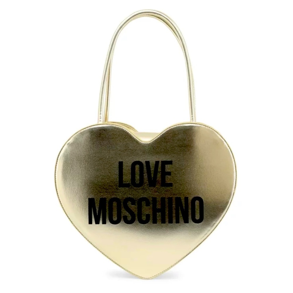 Love Moschino metallic heart top handle bag
